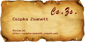 Csipka Zsanett névjegykártya
