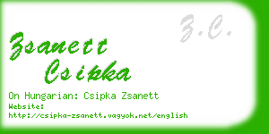 zsanett csipka business card